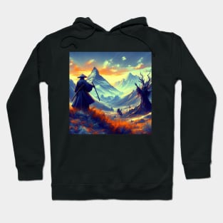 Samurai and Witch - Journey To Mount fuji Hoodie